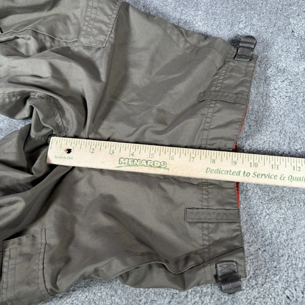 Vintage GAP Pants Youth Boys M‎ Olive Green Convertible Cargo Roll Up Teflon Y2K